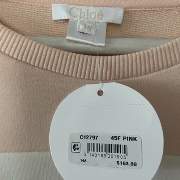 NWT Chloe Kids Big Girls Size 14 Sweat Dress - Picture 5 of 5
